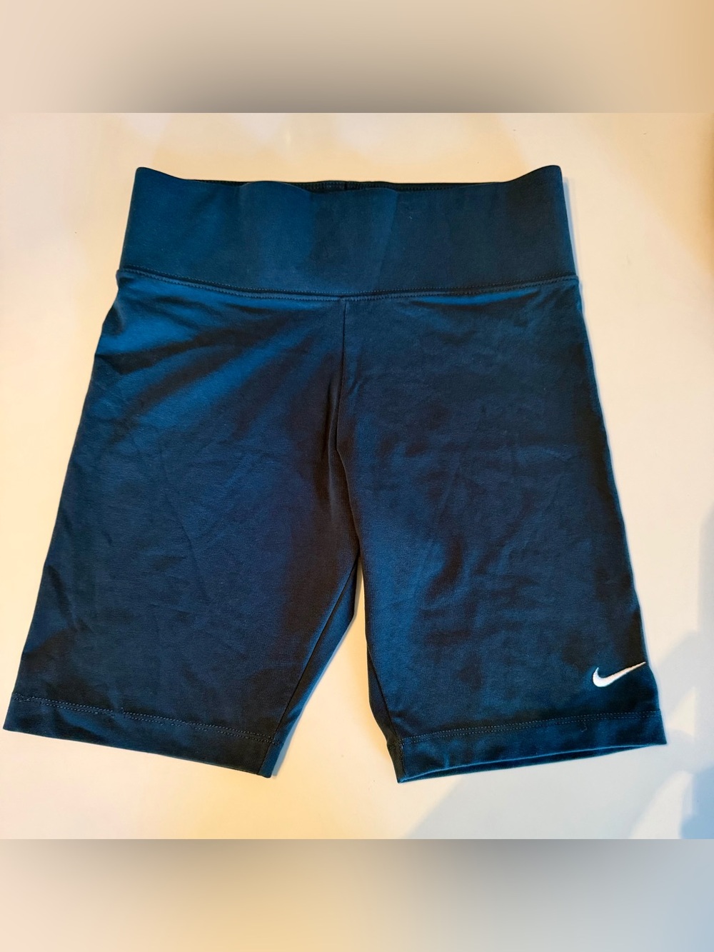 Nike Women’s Navy Blue Bike Shorts with Swoosh
